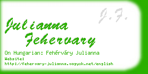 julianna fehervary business card